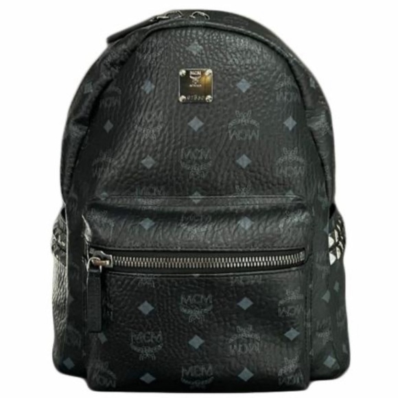 MCM Handbags - MCM STUDDED BLACK MEDIUM SIZE BACKPACK